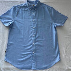 Men's Shirt Buffalo Jackson Trading Co Blue Short Sleeve 100% Cotton Size S